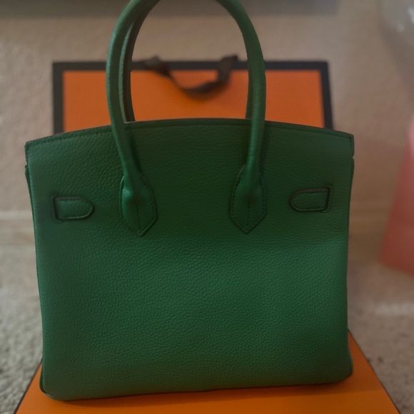 Green Leather Handbag - Picture 2 of 7